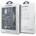 Etui Karl Lagerfeld Crossbody Grained Pattern & Logo do iPhone 16 - czarne Karl Lagerfeld