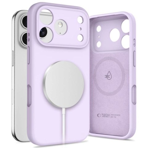 Etui Tech-Protect Silicone MagSafe na iPhone 17 Pro Max - fioletowe Tech-Protect