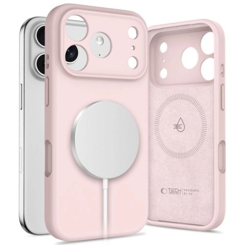 Etui Tech-Protect Silicone MagSafe naiPhone 17 Pro Max - różowe Tech-Protect