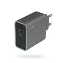 Ładowarka sieciowa Cuktech CUKAD653EUGR 65W GaN 2 x USB-C 1 x USB-A - szara Cuktech