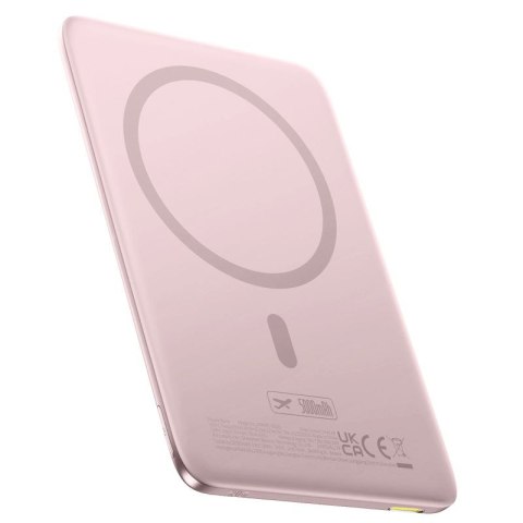 Powerbank Baseus PicoGo AM41 5000mAh 20W Ultra-Slim kompatybilny z MagSafe z kablem Baseus Simple USB-C 60W 30cm - różowy Baseus