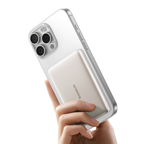 Powerbank Baseus PicoGo AM41 Ultra-Slim 5000mAh 20W kompatybilny z MagSafe z kablem Bases Simple USB-C 60W 30cm - tytanowy Baseus