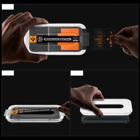 Szkło prywatyzujące Spigen Glas.TR EZ Fit Pro na iPhone 16 Pro / 17 / 17 Pro Spigen