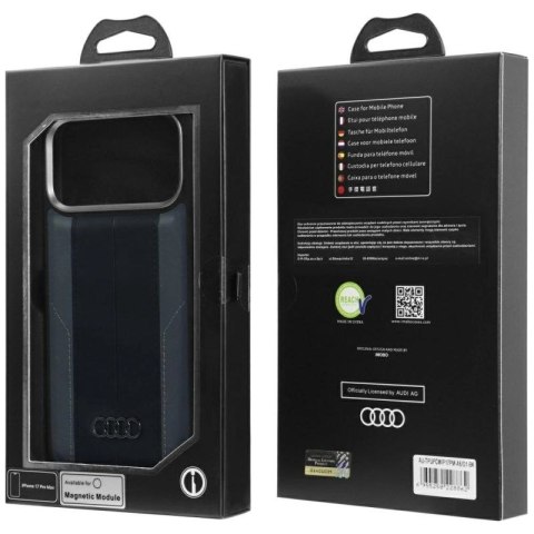 Etui Audi A6 Synthetic Leather MagSafe do iPhone 17 Pro Max - czarne Audi