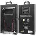 Etui Audi R8 Genuine Leather MagSafe do iPhone 17 Pro - czarno-czerwony Audi