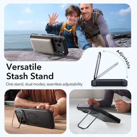 Etui ESR Cyber Kickstand MagSafe na iPhone 17 Pro - czarne ESR