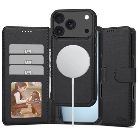 Etui Tech-Protect Wallet MagSafe na iPhone 17 Pro - czarny mat Tech-Protect