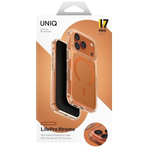 Etui UNIQ LifePro Xtreme Magclick Charging do iPhone 17 Pro - pomarańczowe UNIQ
