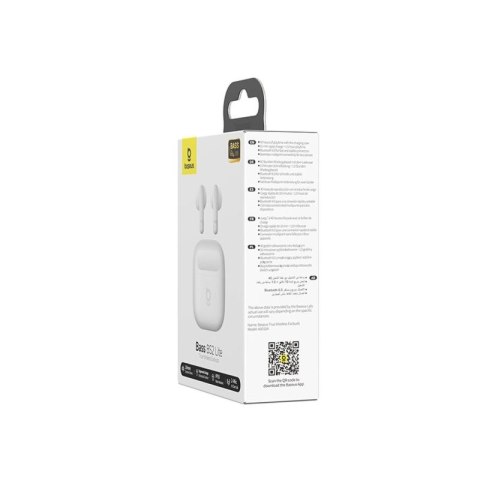 Słuchawki douszne Baseus Bass BS2 Lite TWS - białe Baseus