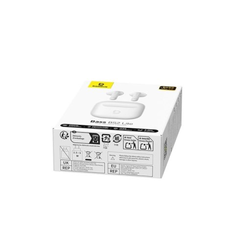 Słuchawki douszne Baseus Bass BS2 Lite TWS - białe Baseus