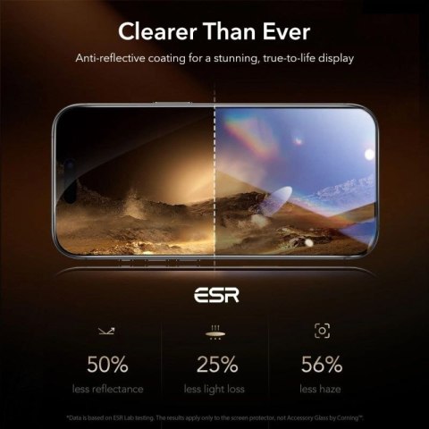 Szkło hartowane ESR UltraFit Armorite Pro na iPhone 16 Pro / 17 - przezroczyste ESR