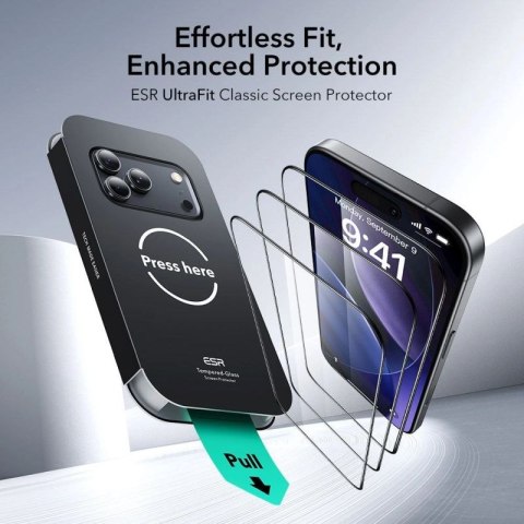 Szkło hartowane ESR UltraFit Tempered Glass 2-pack na iPhone 17 Pro Max - przezroczyste ESR