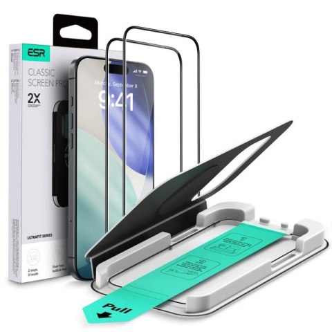 Szkło hartowane ESR UltraFit Tempered Glass 2-pack na iPhone 17 Pro - przezroczyste ESR