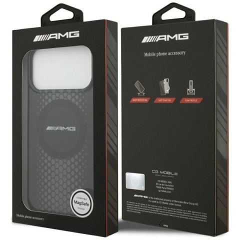 Etui AMG Double Layer Transparent Graphics MagSafe do iPhone 17 Pro Max - czarne Mercedes