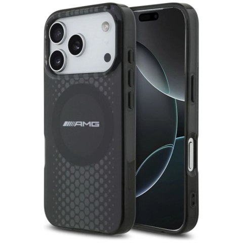Etui AMG Double Layer Transparent Graphics MagSafe do iPhone 17 Pro - czarne Mercedes