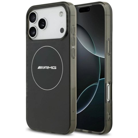 Etui AMG Double Layer Transparent Smocked MagSafe do iPhone 17 Pro Max - czarne Mercedes