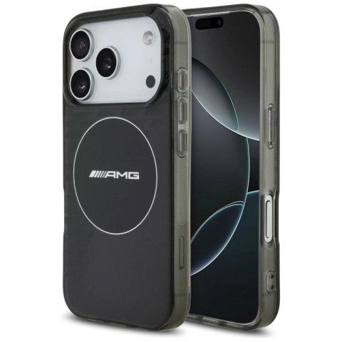 Etui AMG Double Layer Transparent Smocked MagSafe do iPhone 17 Pro - czarne Mercedes