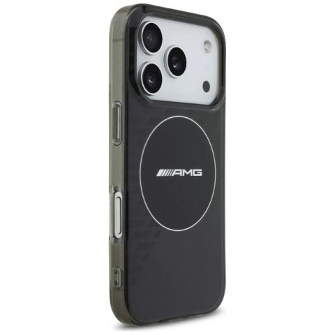 Etui AMG Double Layer Transparent Smocked MagSafe do iPhone 17 Pro - czarne Mercedes
