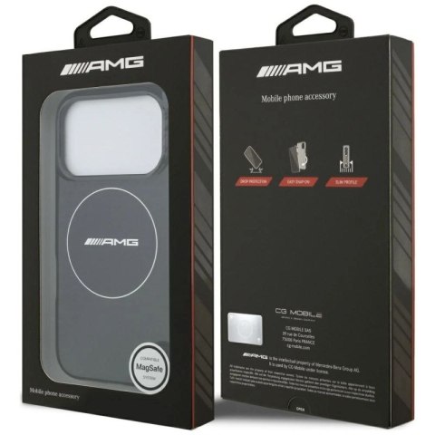 Etui AMG Double Layer Transparent Smocked MagSafe do iPhone 17 Pro - czarne Mercedes
