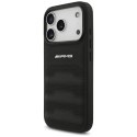 Etui AMG Leather Debossed Lines Logo do iPhone 17 Pro - czarne Mercedes