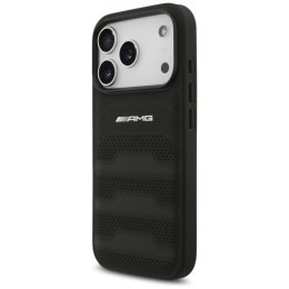 Etui AMG Leather Debossed Lines Logo do iPhone 17 Pro - czarne Mercedes