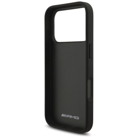 Etui AMG Leather Debossed Lines Logo do iPhone 17 Pro - czarne Mercedes