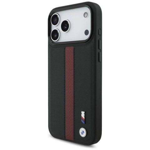 Etui BMW M Perforated Stripe Logo MagSafe na iPhone 17 Pro Max - czerwone BMW