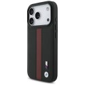 Etui BMW M Perforated Stripe Logo MagSafe na iPhone 17 Pro - czerwone BMW