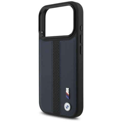 Etui BMW M Perforated Stripe Logo MagSafe na iPhone 17 Pro - granatowe BMW
