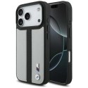Etui BMW M Perforated Stripe Logo MagSafe na iPhone 17 Pro - szare BMW