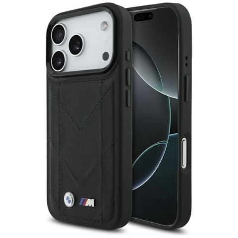 Etui BMW M Quilted Logo MagSafe na iPhone 17 Pro - czarne BMW