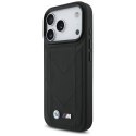 Etui BMW M Quilted Logo MagSafe na iPhone 17 Pro - czarne BMW
