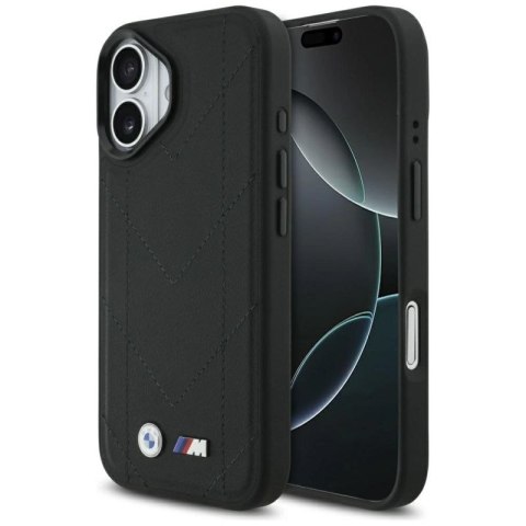 Etui BMW M Quilted Logo MagSafe na iPhone 17 - czarne BMW