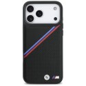 Etui BMW M Tricolor Metal Logo MagSafe do iPhone 17 Pro Max - czarne BMW
