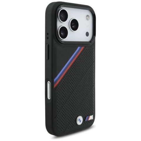 Etui BMW M Tricolor Metal Logo MagSafe do iPhone 17 Pro - czarne BMW