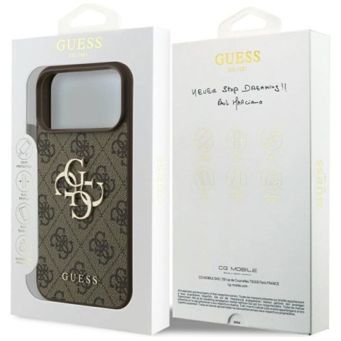 Etui Guess 4G Big Logo do iPhone 17 Pro Max - brązowe Hikvision