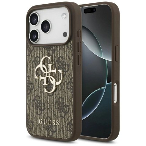 Etui Guess 4G Big Logo do iPhone 17 Pro - brązowe Guess