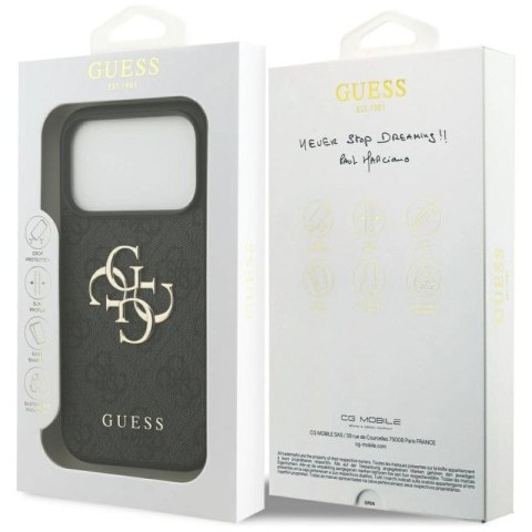 Etui Guess 4G Big Logo do iPhone 17 Pro - czarne Guess