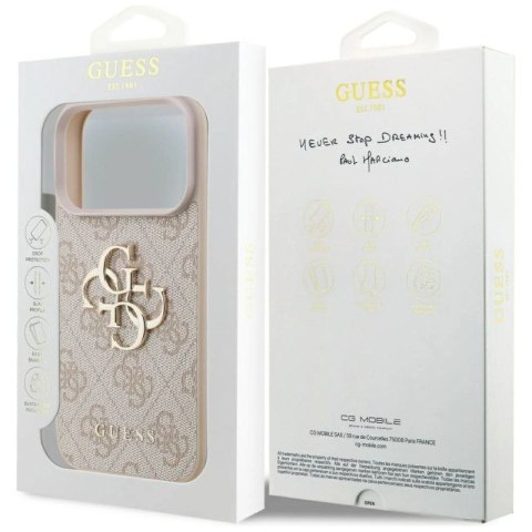 Etui Guess 4G Big Logo do iPhone 17 Pro - różowe Guess