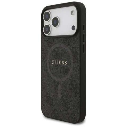 Etui Guess 4G Ring Classic Logo MagSafe do iPhone 17 Pro Max - czarne Guess