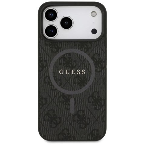 Etui Guess 4G Ring Classic Logo MagSafe do iPhone 17 Pro Max - czarne Guess