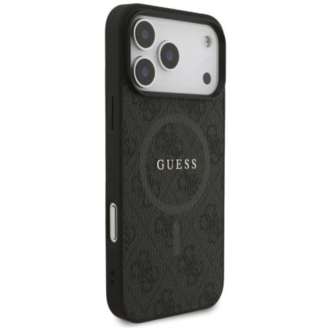 Etui Guess 4G Ring Classic Logo MagSafe do iPhone 17 Pro Max - czarne Guess
