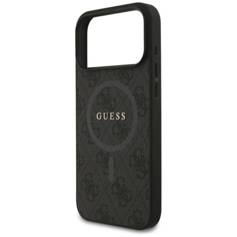Etui Guess 4G Ring Classic Logo MagSafe do iPhone 17 Pro Max - czarne Guess