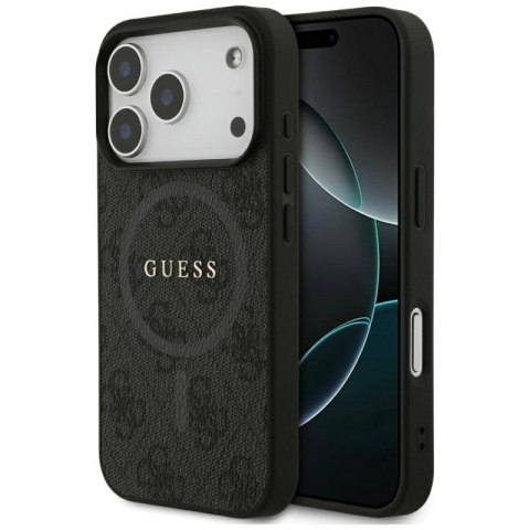 Etui Guess 4G Ring Classic Logo MagSafe do iPhone 17 Pro - czarne Guess