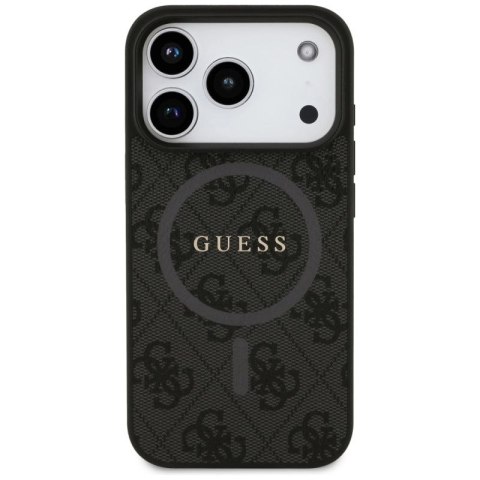 Etui Guess 4G Ring Classic Logo MagSafe do iPhone 17 Pro - czarne Guess
