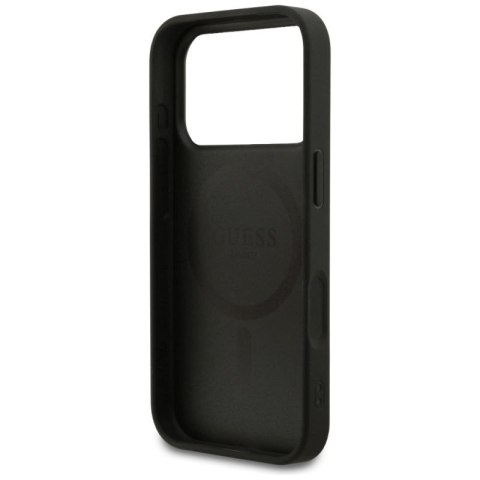 Etui Guess 4G Ring Classic Logo MagSafe do iPhone 17 Pro - czarne Guess