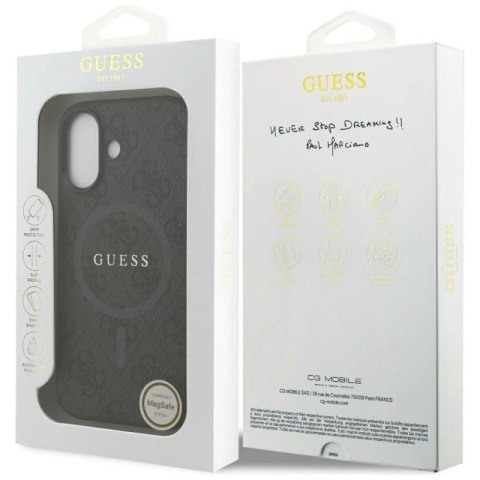 Etui Guess 4G Ring Classic Logo MagSafe do iPhone 17 - czarne Guess
