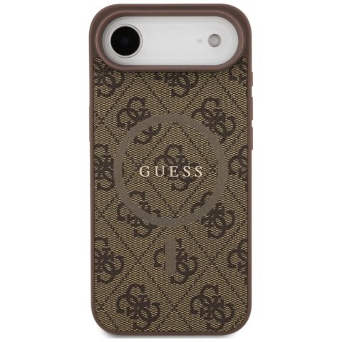 Etui Guess 4G Ring Classic Logo MagSafe na iPhone 17 Air - brązowe Guess