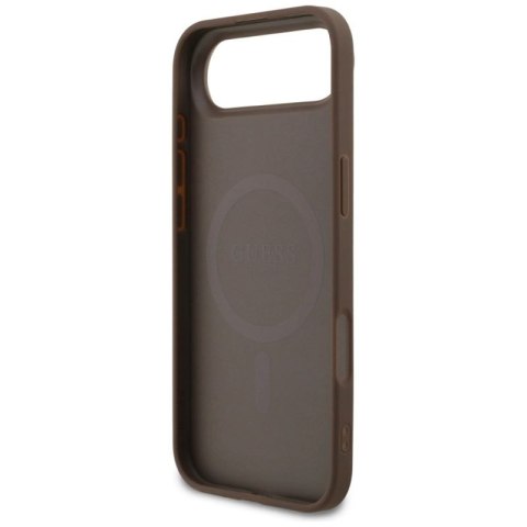 Etui Guess 4G Ring Classic Logo MagSafe na iPhone 17 Air - brązowe Guess