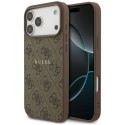 Etui Guess 4G Ring Classic Logo MagSafe na iPhone 17 Pro Max - brązowe Guess